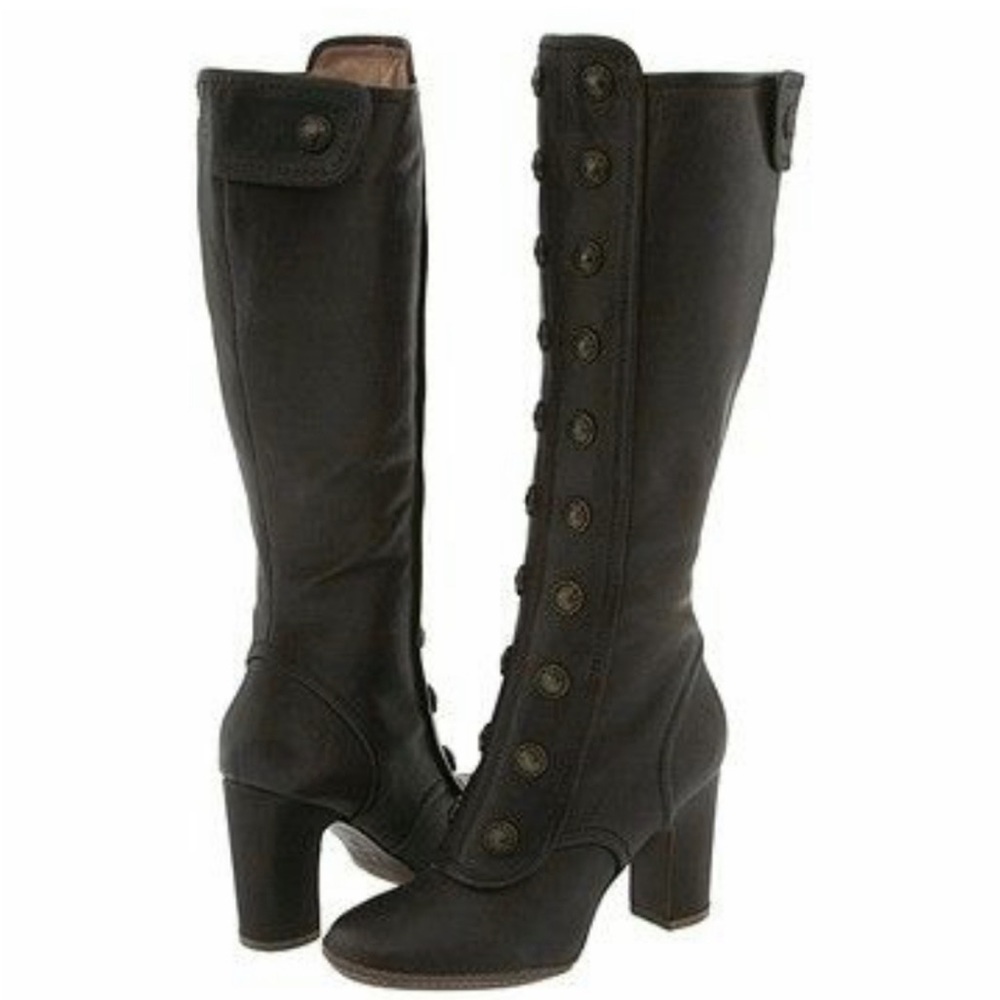 Frye “Adrienne” button boots.